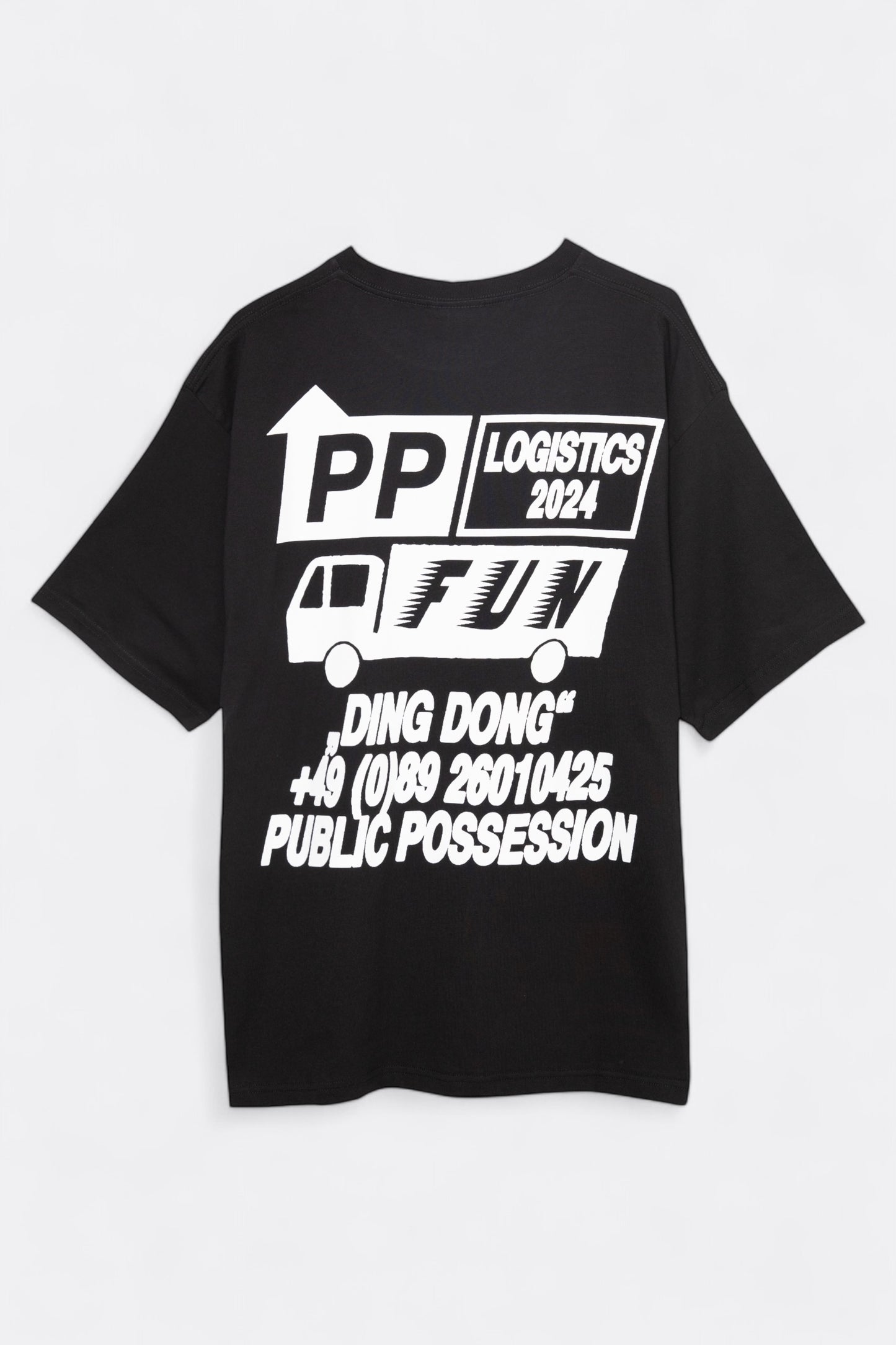 T-Shirt PUBLIC POSSESSION - P.P. Logistik T-Shirt (Anthracite Black)