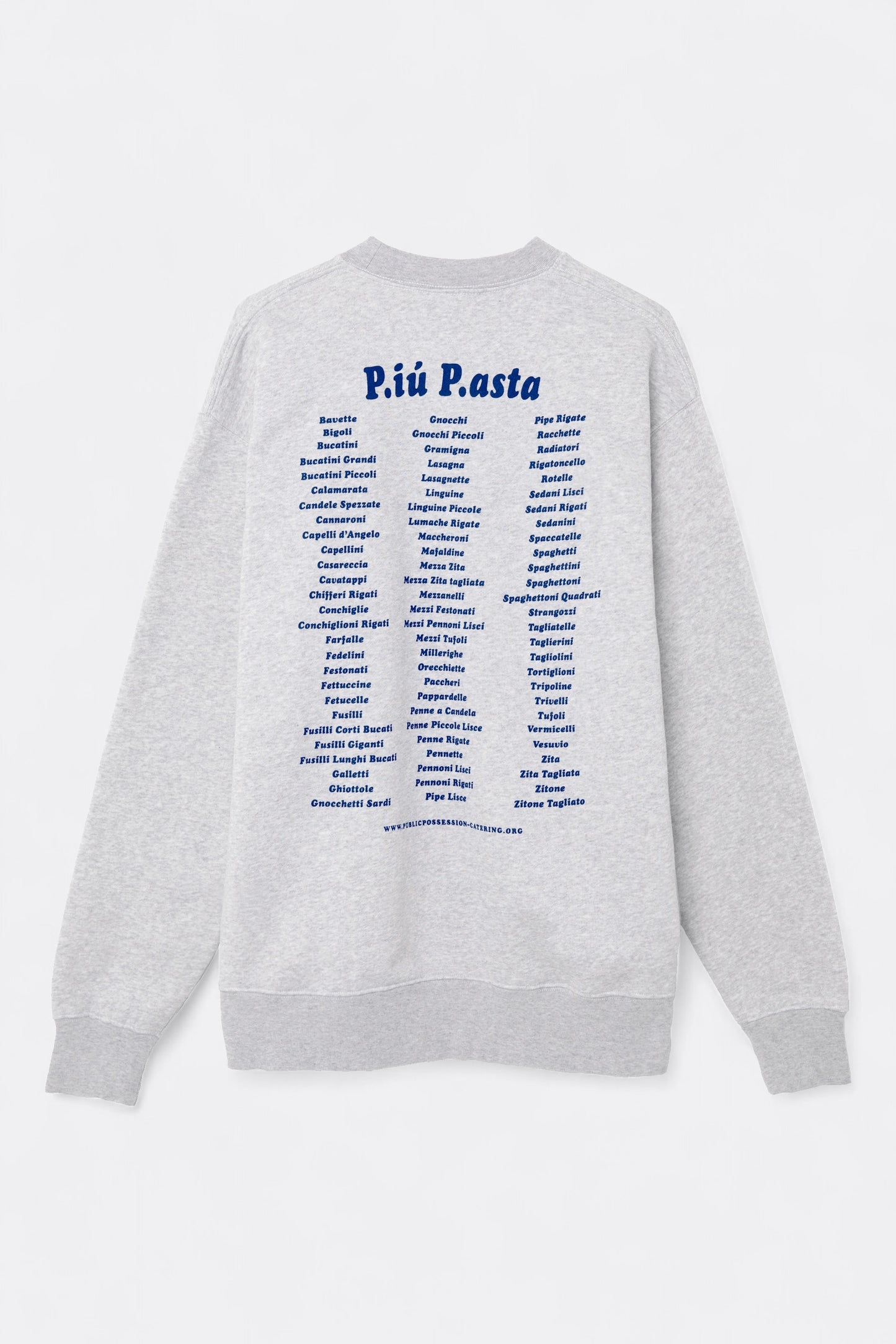 Sweatshirt PUBLIC POSSESSION - P.Piu Pasta Crewneck (Light Heather Grey)