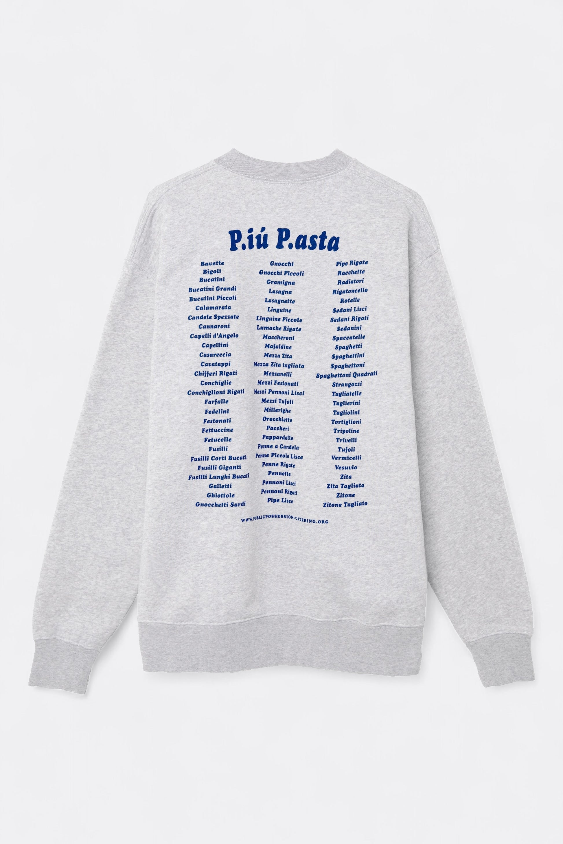 Sweatshirt PUBLIC POSSESSION - P.Piu Pasta Crewneck (Light Heather Grey)