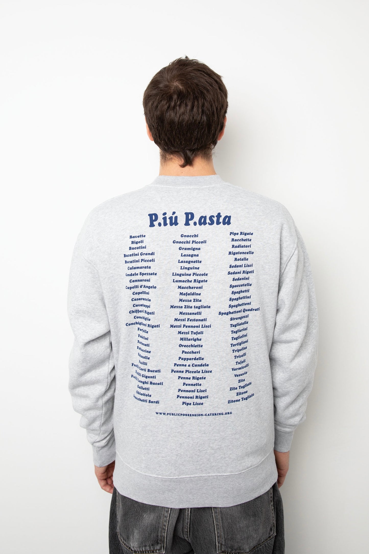 Sweatshirt PUBLIC POSSESSION - P.Piu Pasta Crewneck (Light Heather Grey)