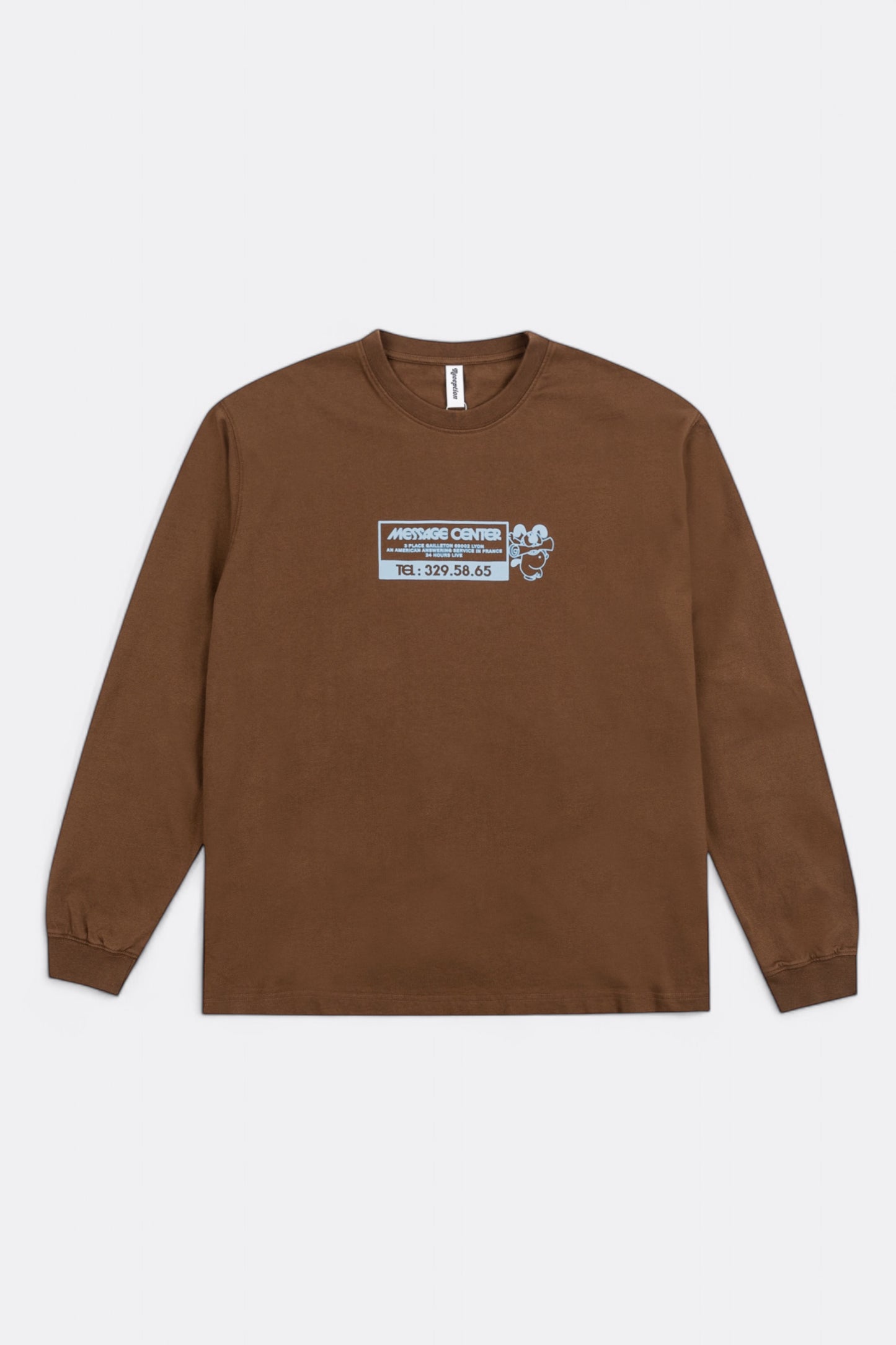 T-Shirt Manches Longues Reception - Message LS Tee (Choco Brown)