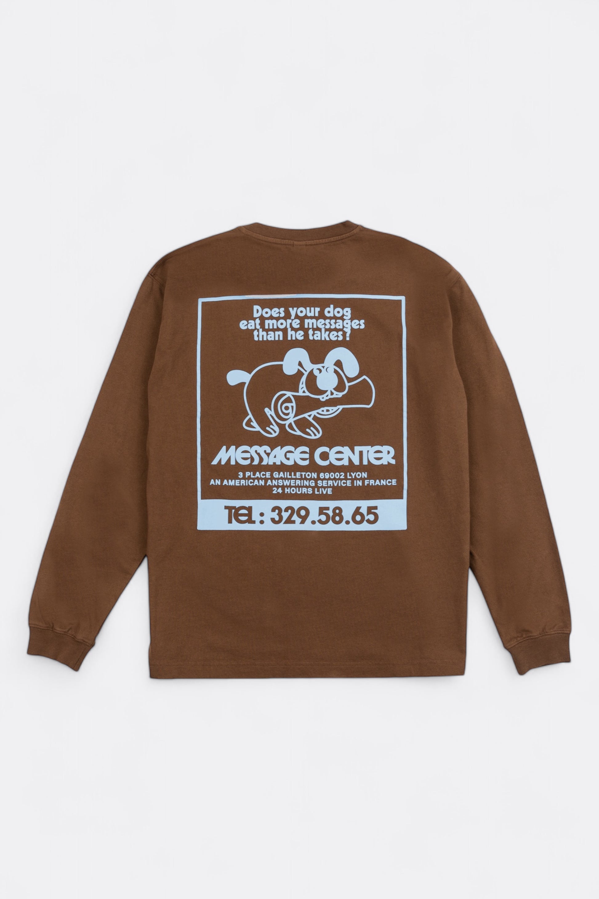 T-Shirt Manches Longues Reception - Message LS Tee (Choco Brown)