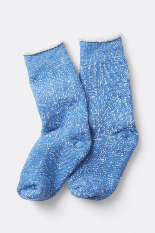 Chaussettes Rototo - Double Face Crew Socks (Blue)