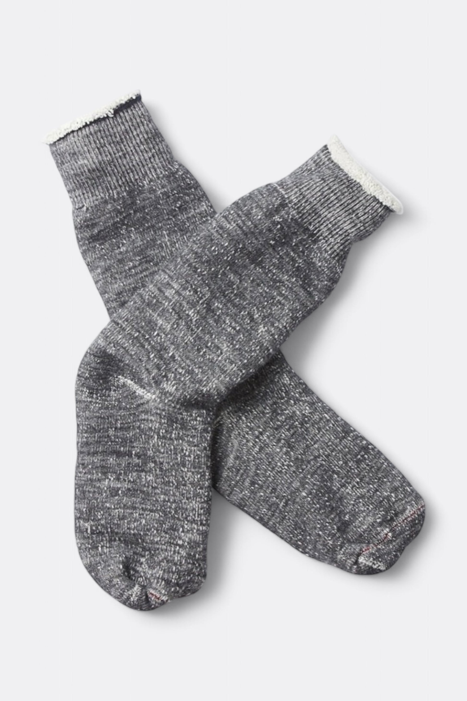 Chaussettes Rototo - Double Face Crew Socks (Charcoal)