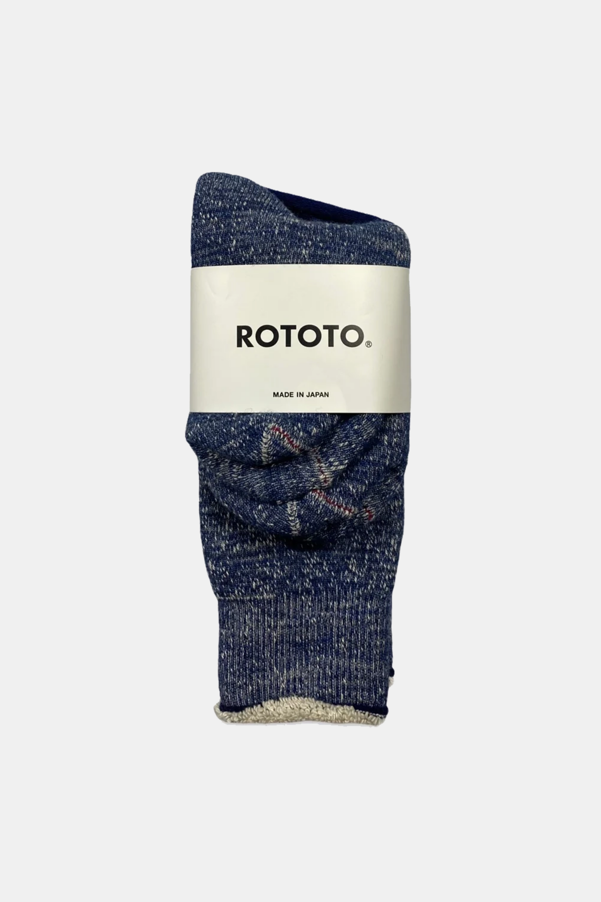 Chaussettes Rototo - Double Face Crew Socks (Deep Ocean)