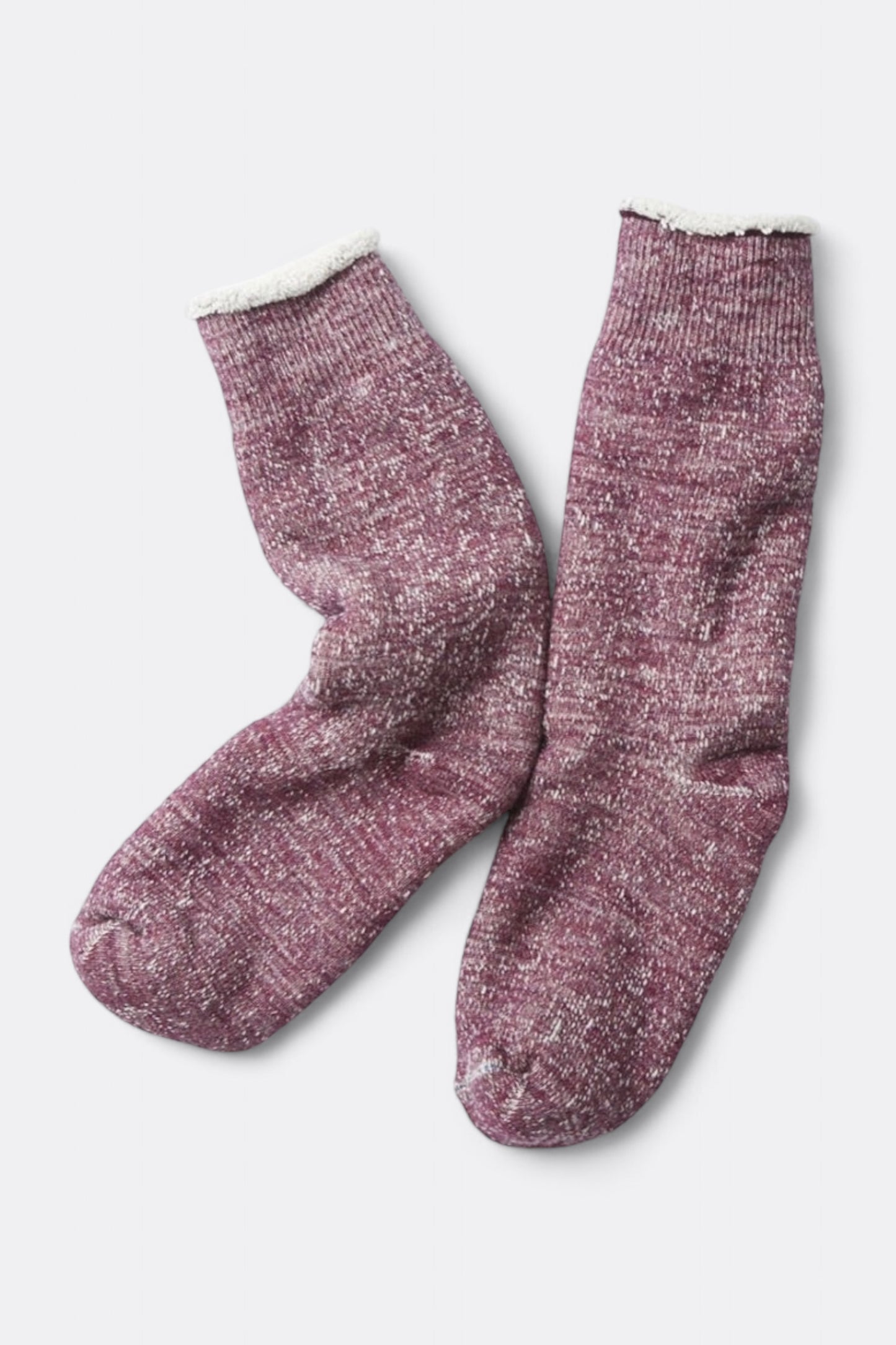 Chaussettes Rototo - Double Face Crew Socks (Grape)