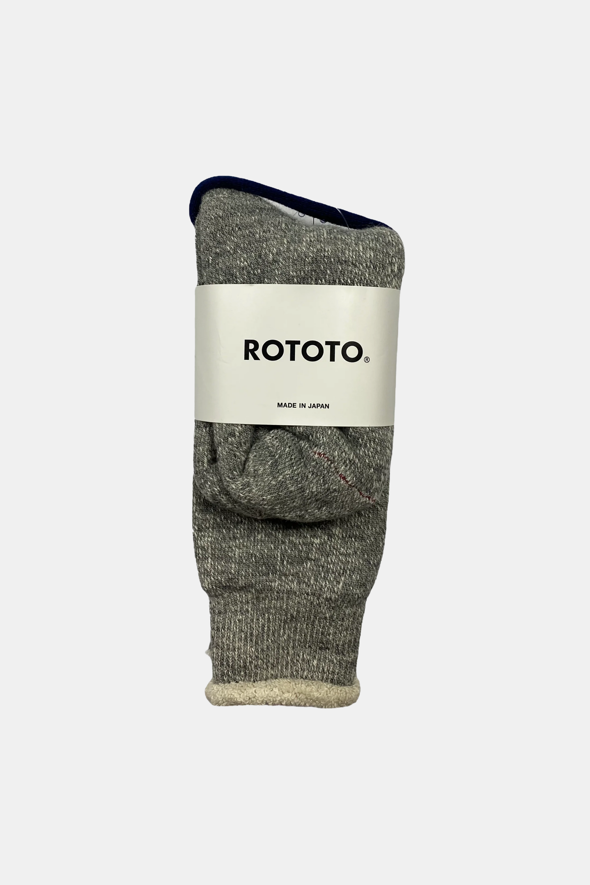 Chaussettes Rototo - Double Face Crew Socks (Medium Gray)