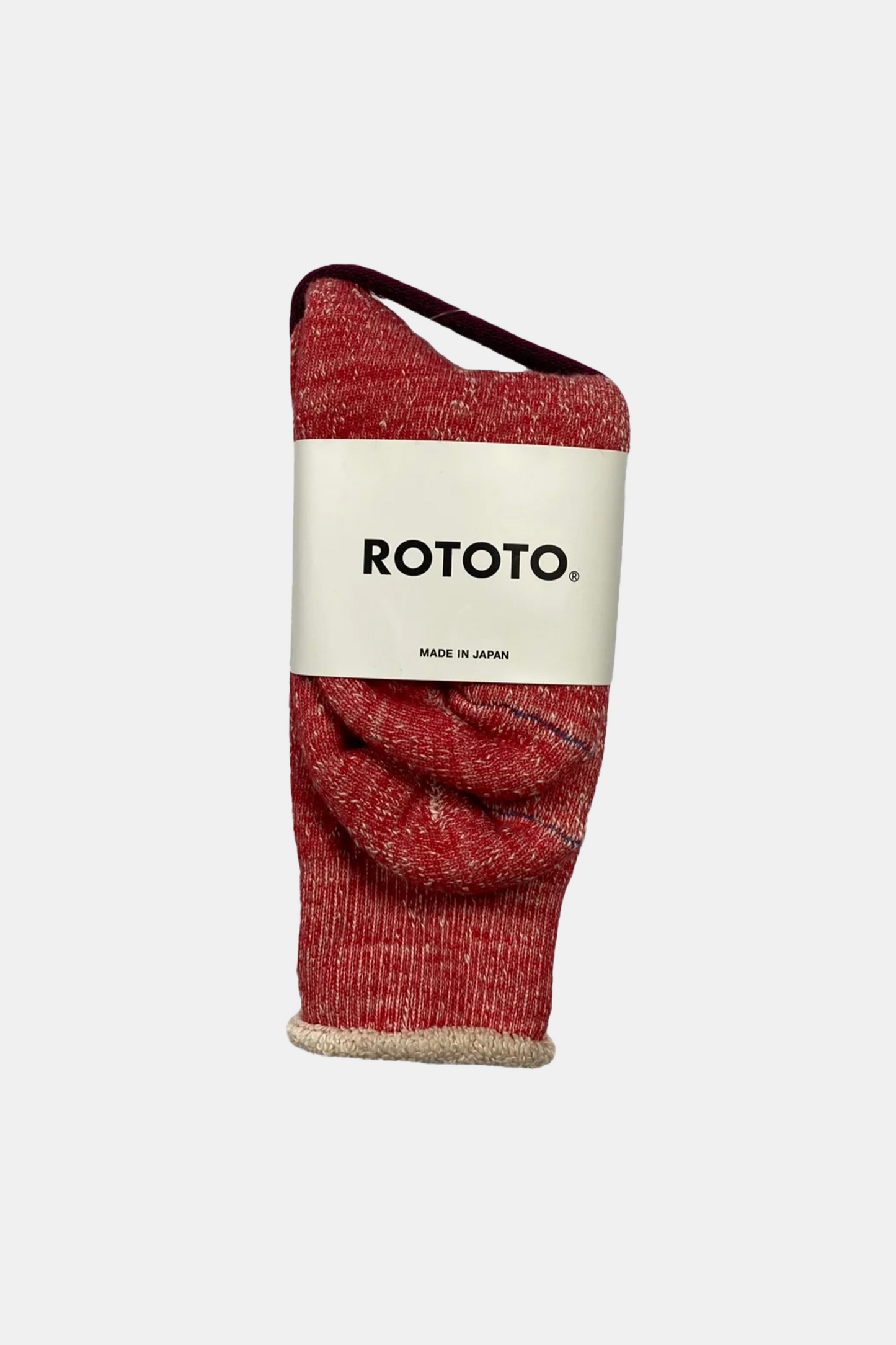 Chaussettes Rototo - Double Face Crew Socks (Red)