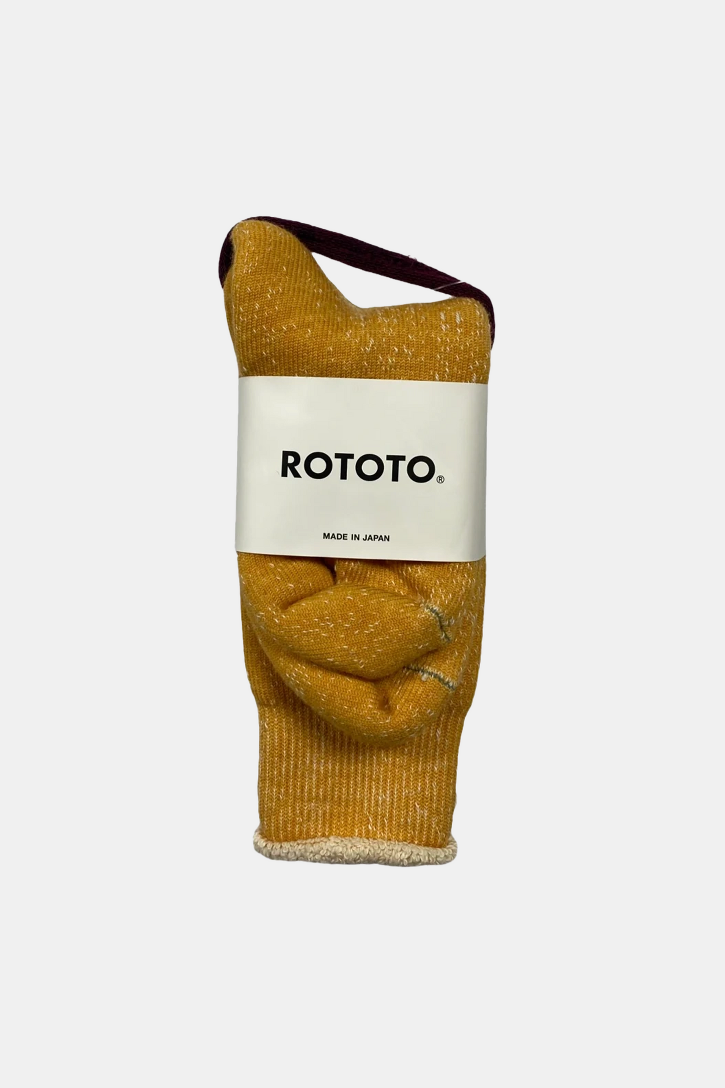 Chaussettes Rototo - Double Face Crew Socks (Yellow)