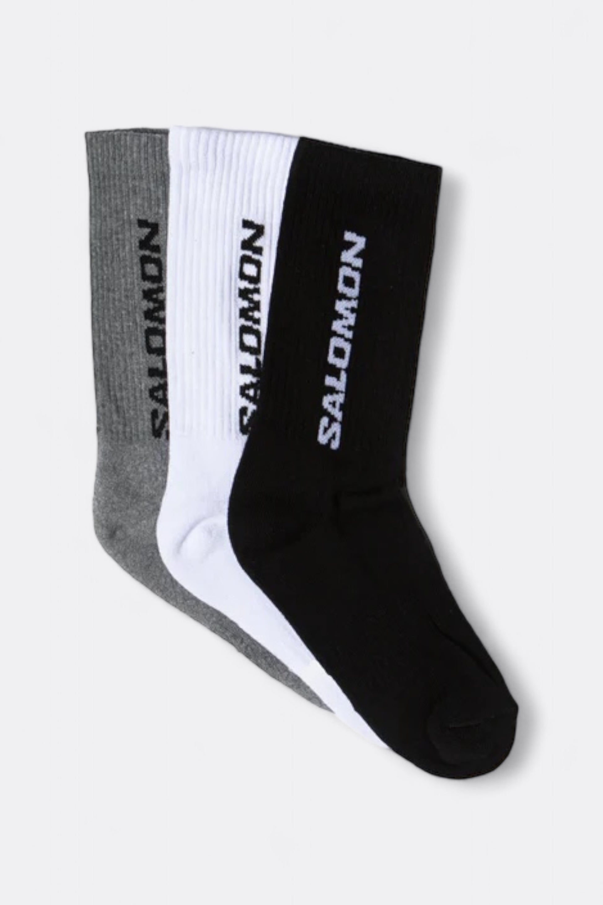 Chaussettes Salomon - Socks Everyday Crew 3-Pack (Black / White / Med Grey Melange)