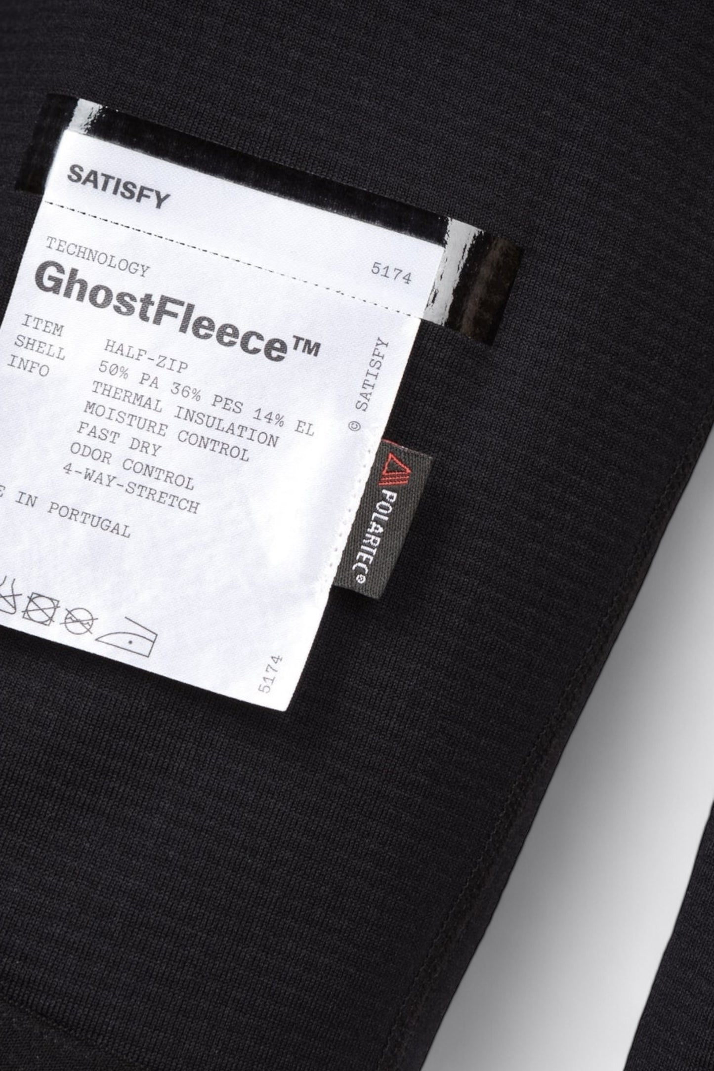 Sweat-Shirt Satisfy - GhostFleece™ Half‑Zip (Black)