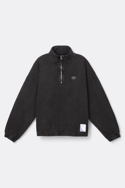 Sweat-Shirt Satisfy - SoftCell™ Half-Zip (Aged Black)