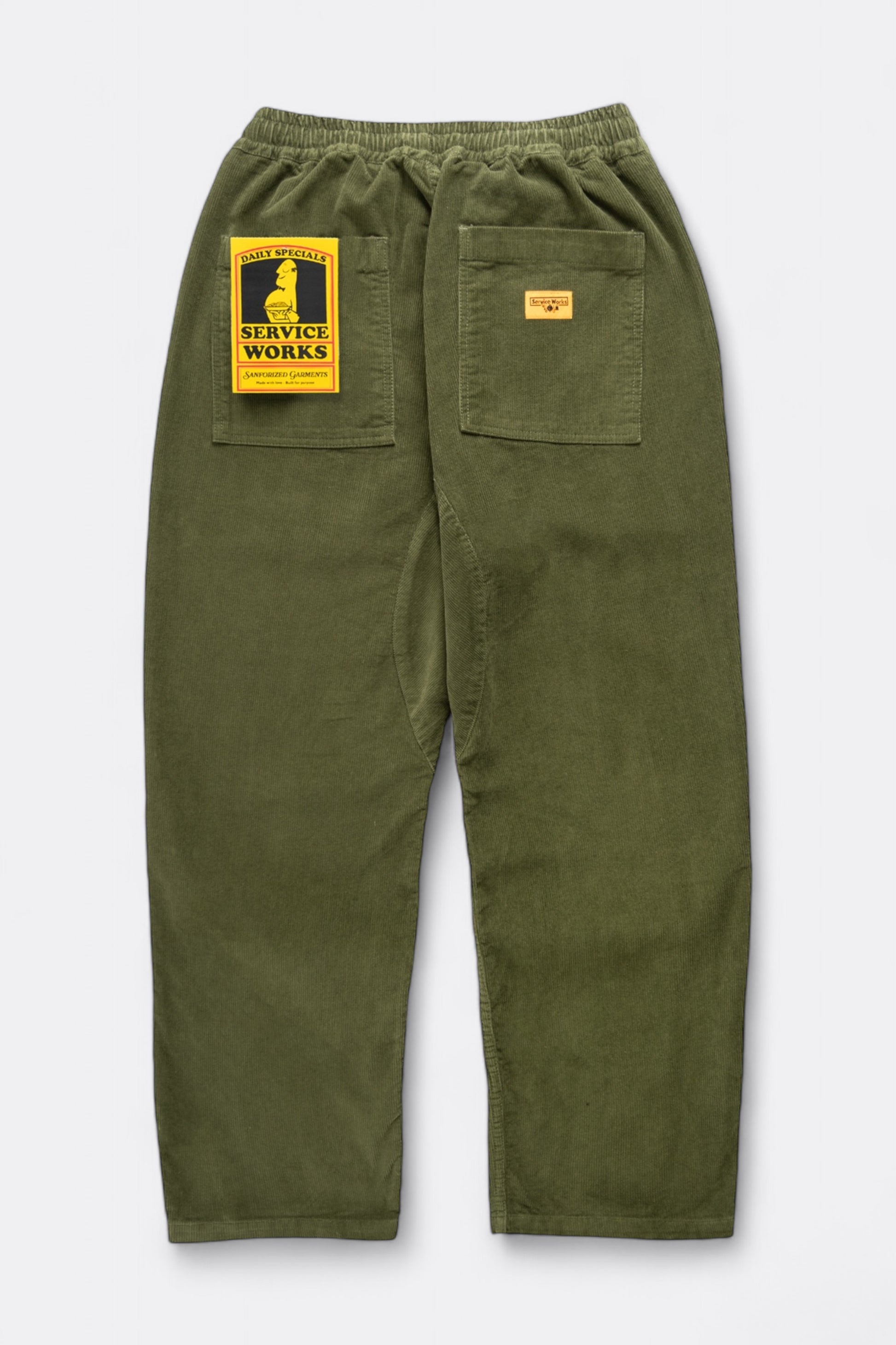 Pantalon velours côtelé Service Works - Corduroy Chef Pants (Olive)