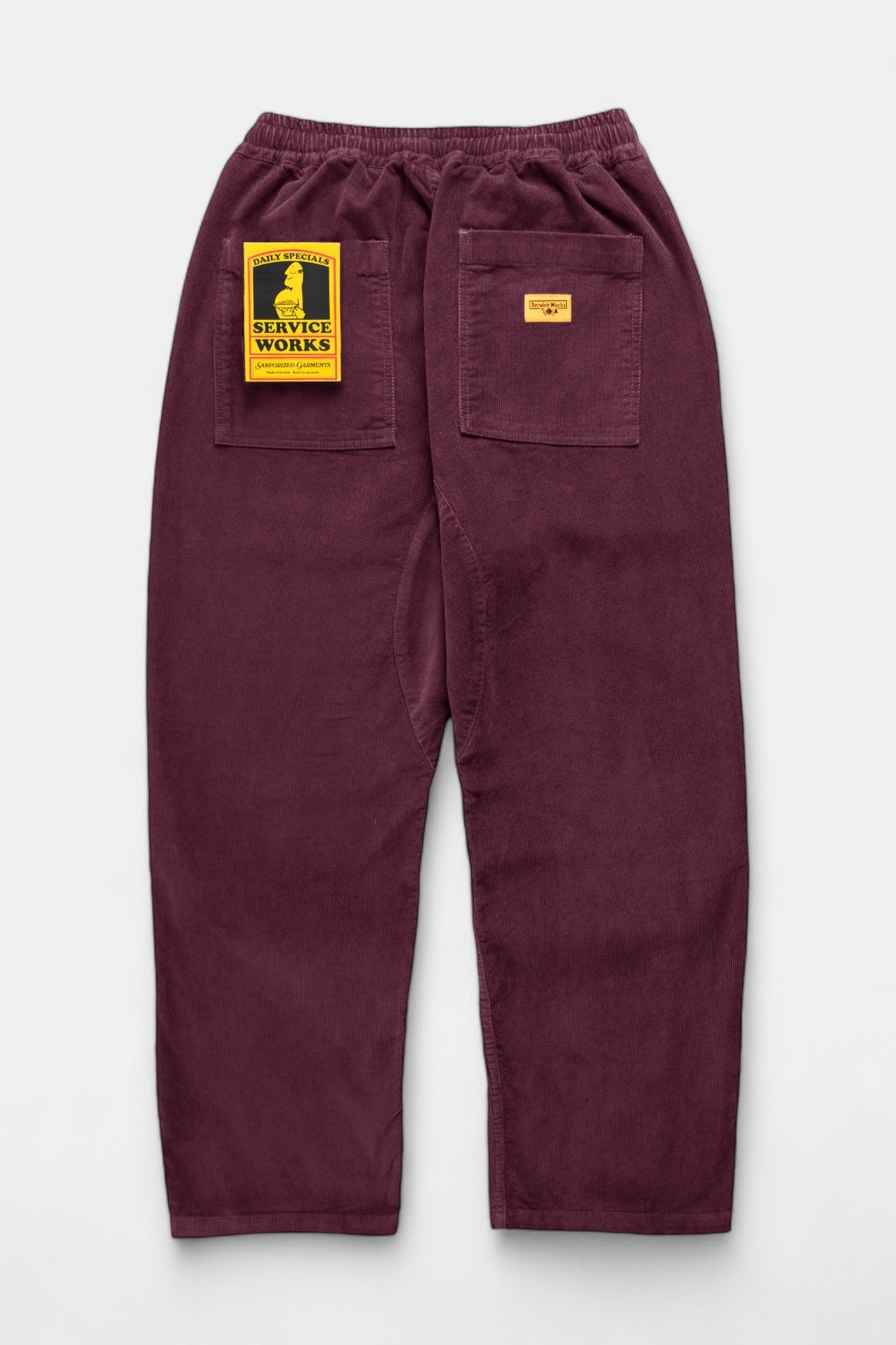 Pantalon velours côtelé Service Works - Corduroy Chef Pants (Plum)