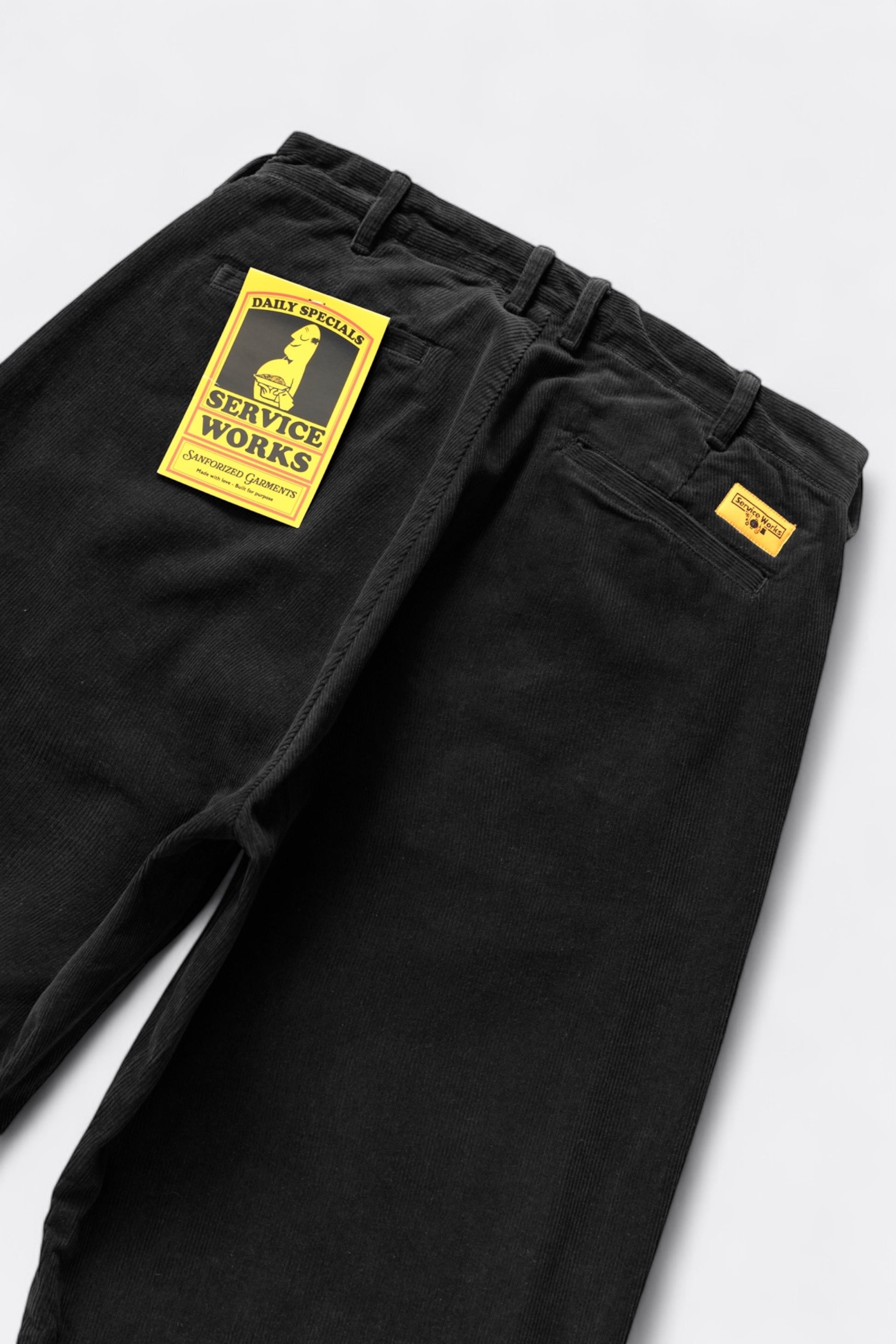 Pantalon velours côtelé Service Works - Corduroy Part Timer Pant (Black)