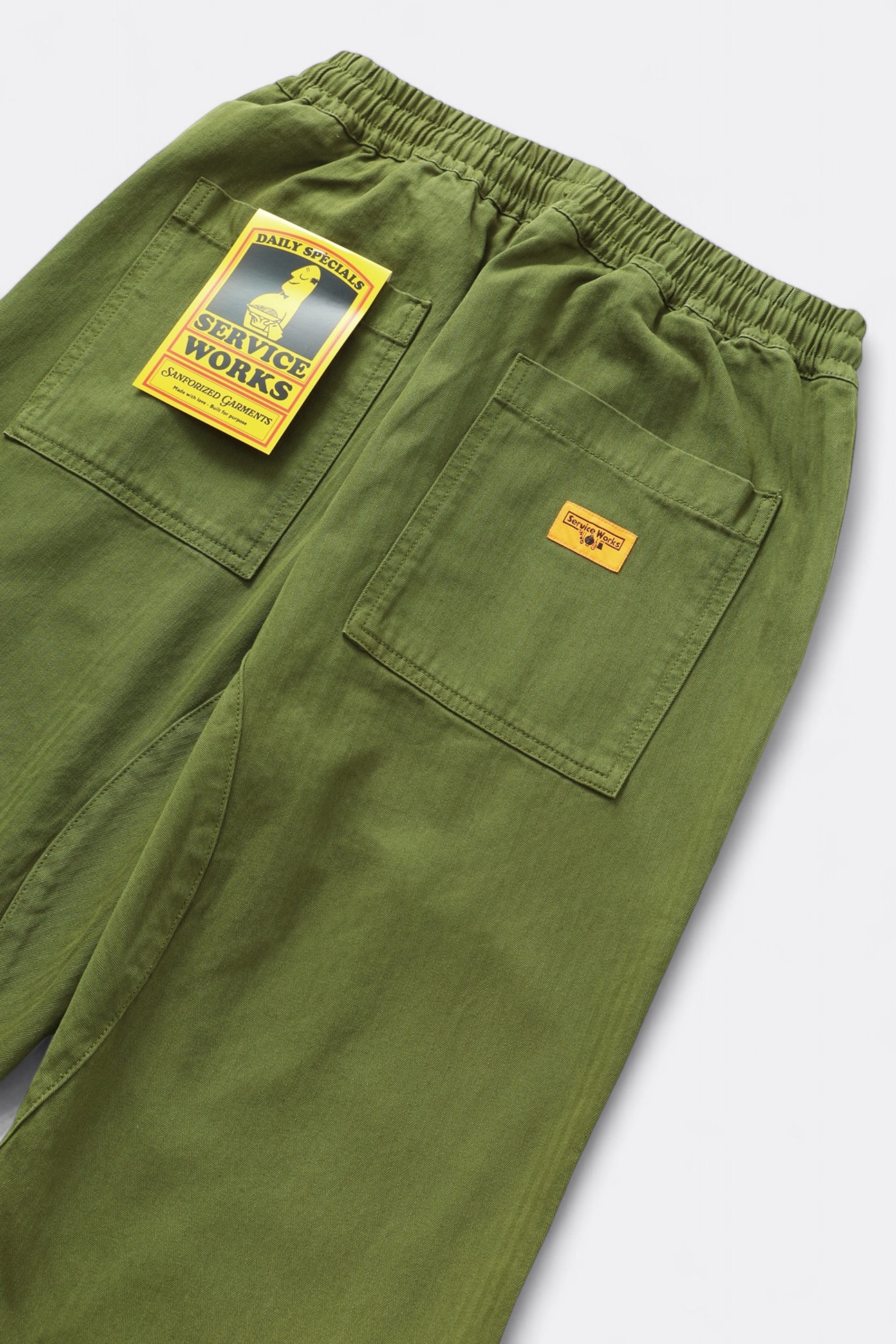 Pantalon Service Works - Herringbone Chef Pants (Pesto)