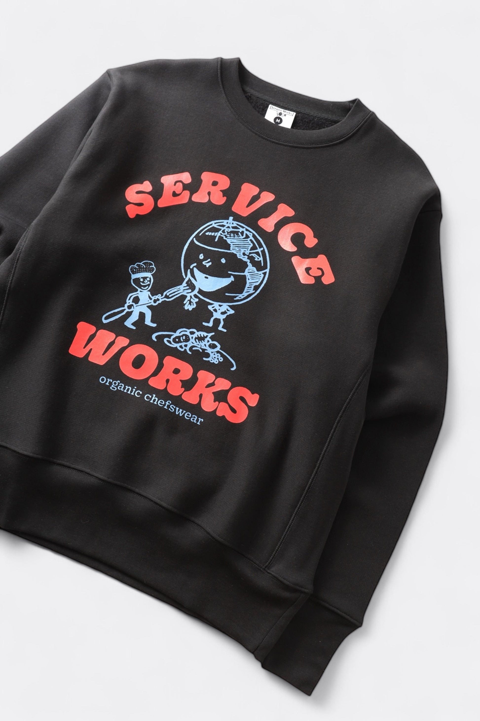 Sweatshirt Service Works - Organic Chefswear Crewneck (Black)