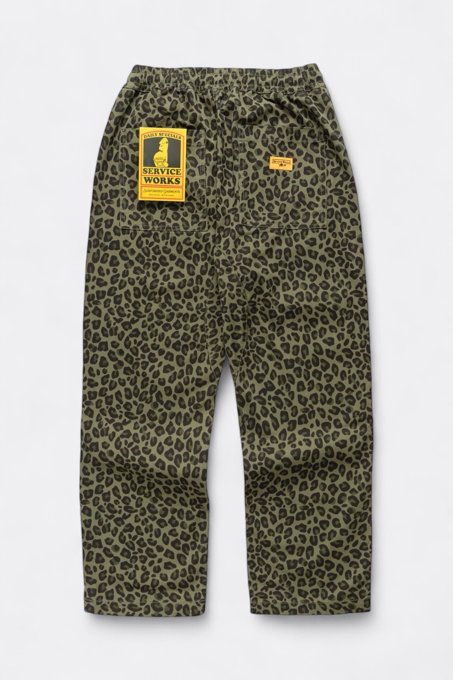 Pantalon SERVICE WORKS - Patterned Chef Pants (Green Leopard)