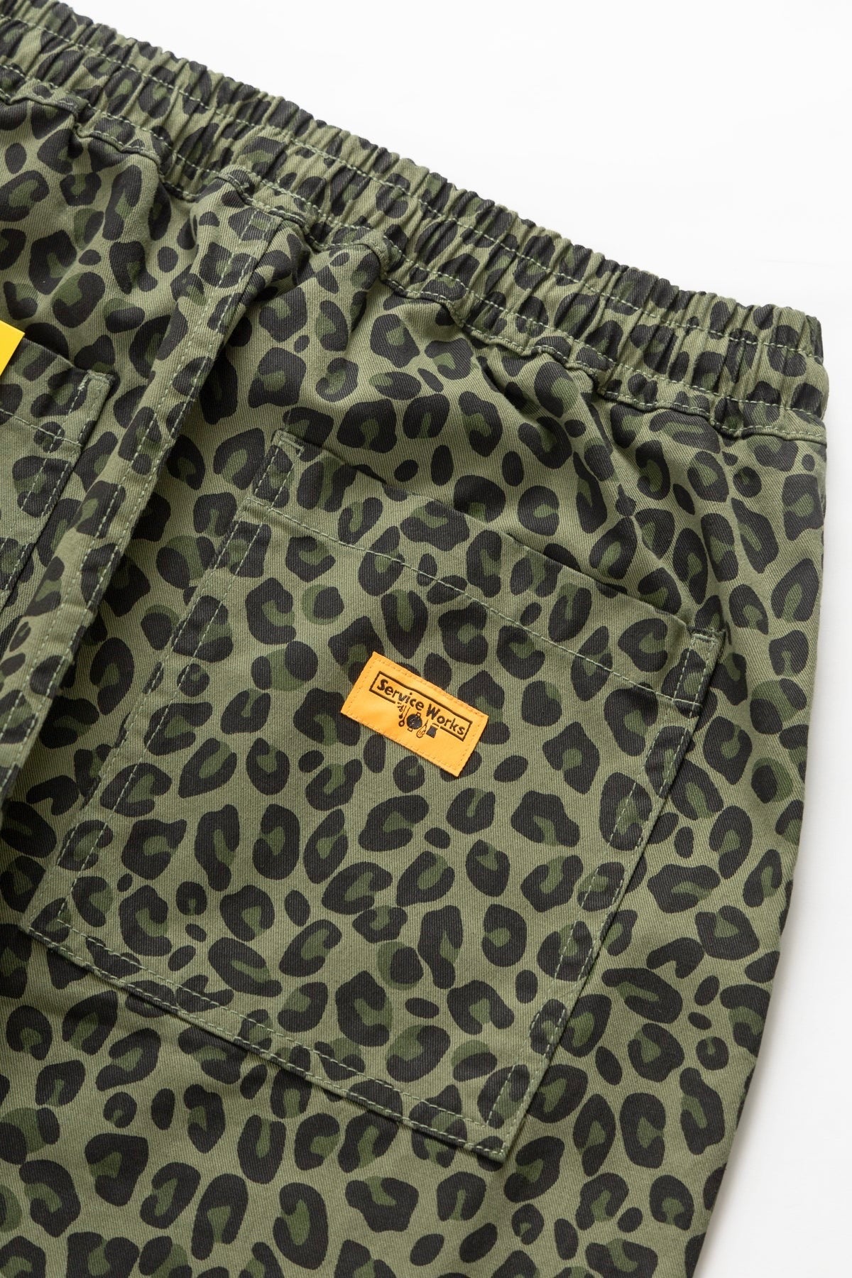 Pantalon SERVICE WORKS - Patterned Chef Pants (Green Leopard)