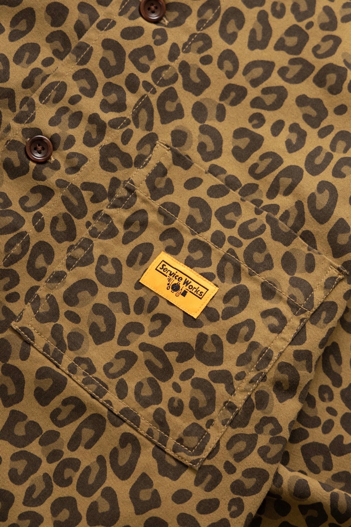 Veste SERVICE WORKS - Patterned Front Of House Jacket (Brown Leopard)