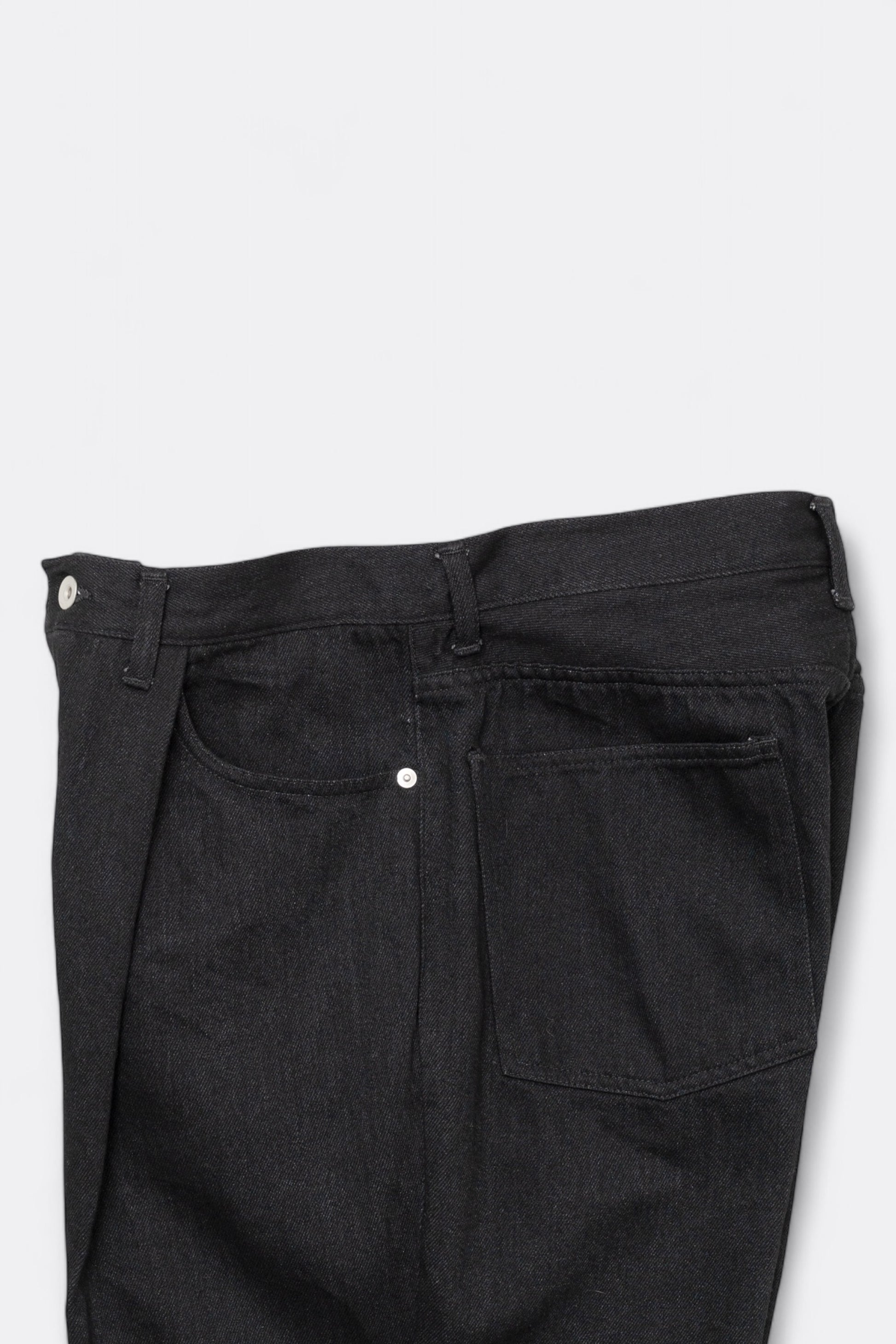 Pantalon Jeans Still By Hand - 12oz Denim Deep Tuck Pants (Black)