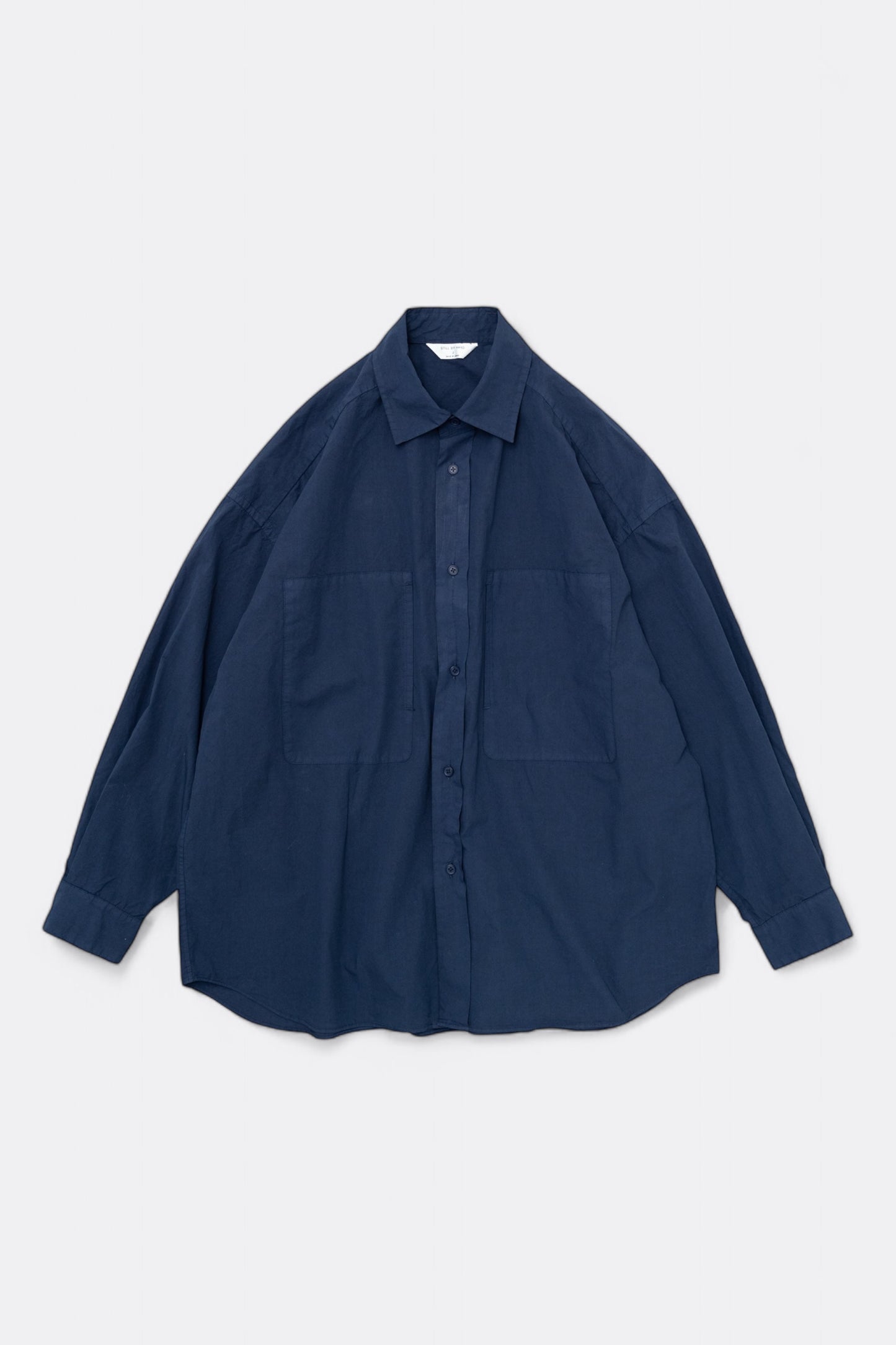 Garment-Dye Over Shirt (Deep Blue)