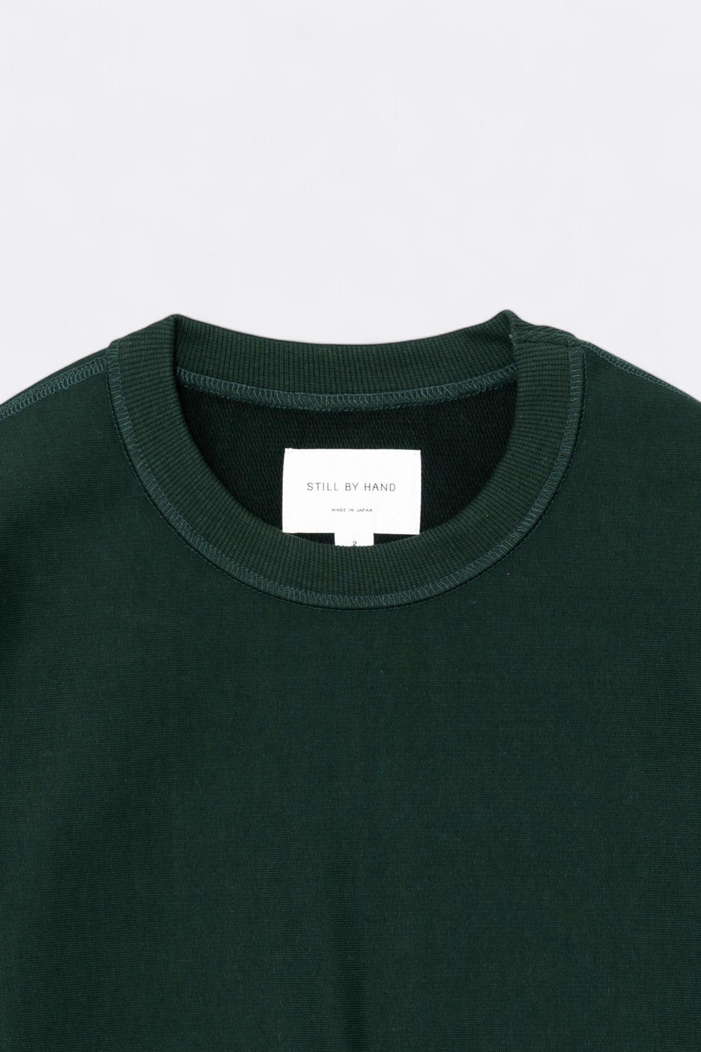 Sweatshirt Still By Hand - Mercerised Cotton Sweatshirt (Green)