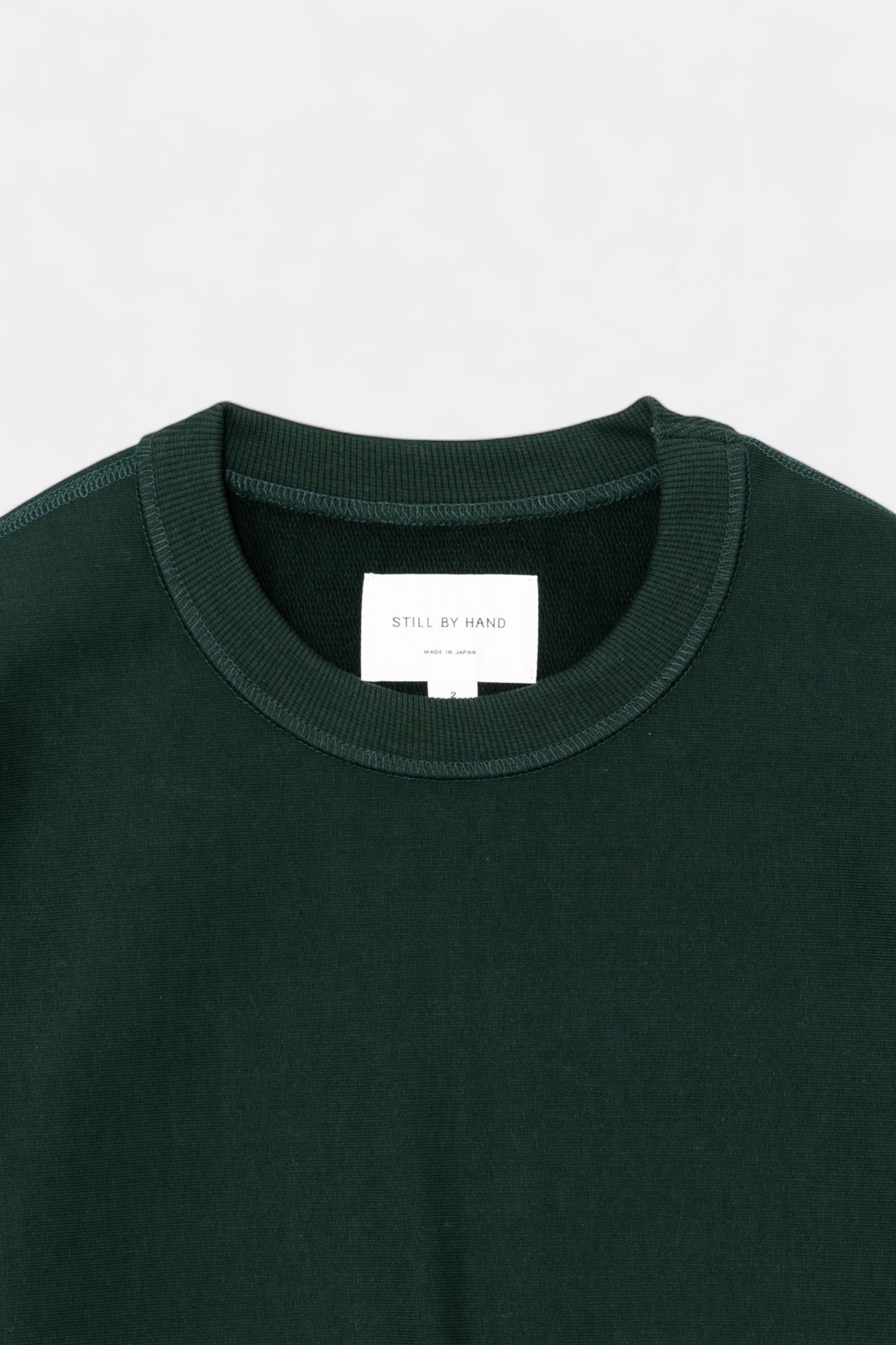 Sweatshirt Still By Hand - Mercerised Cotton Sweatshirt (Green)