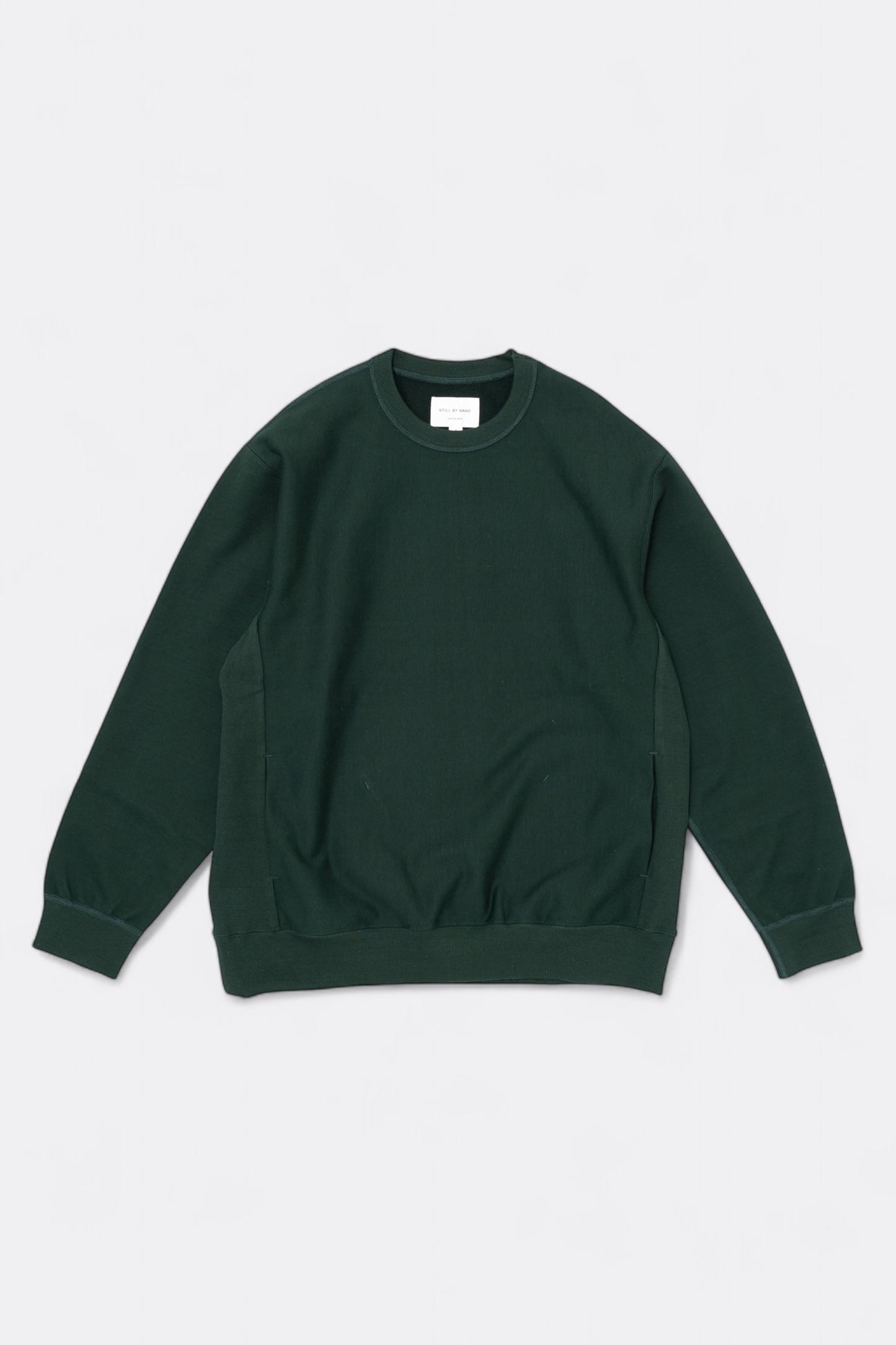 Sweatshirt Still By Hand - Mercerised Cotton Sweatshirt (Green)