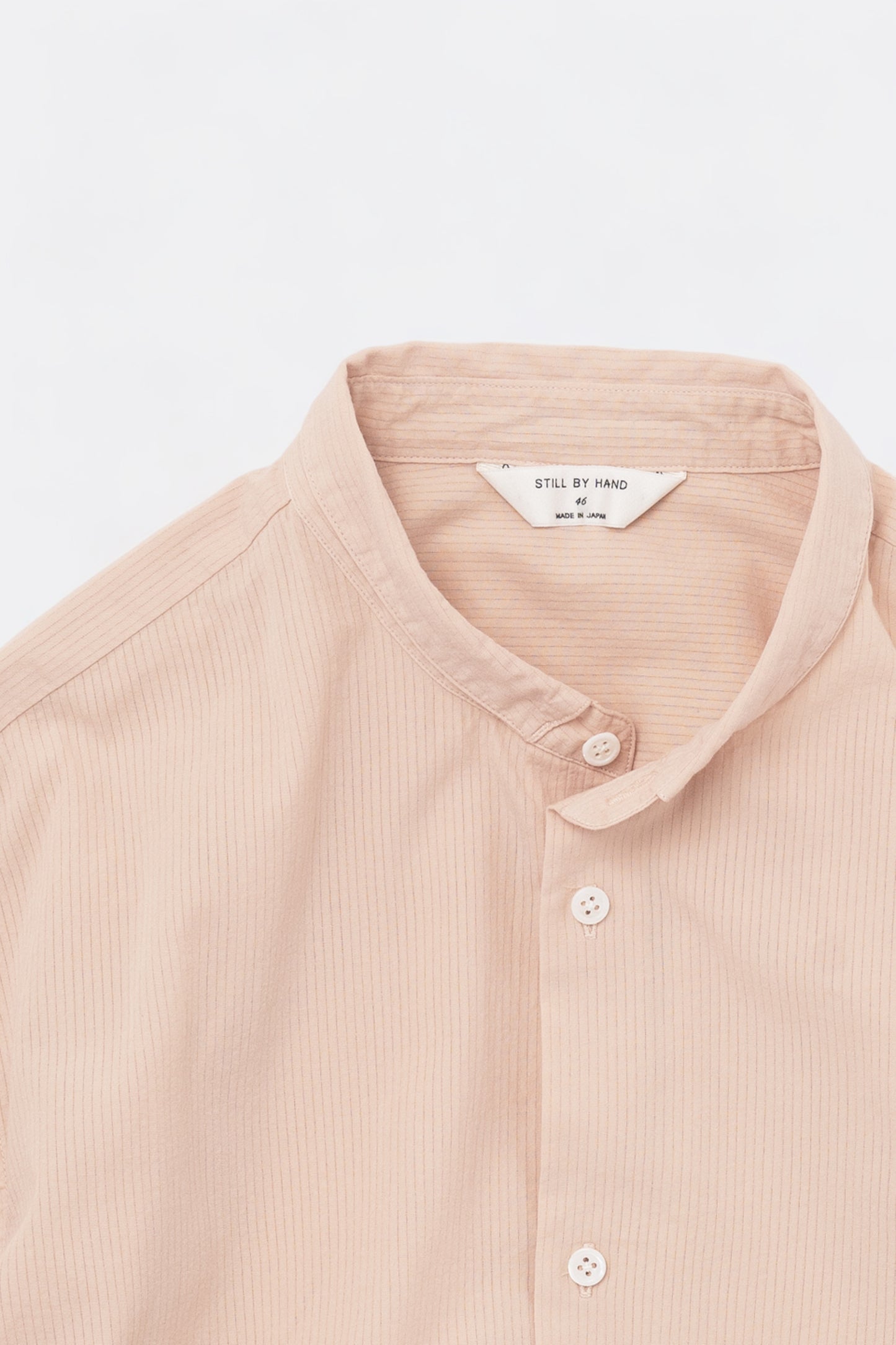 Chemise Still By Hand - Narrow Collar Shirt (Pink Beige)