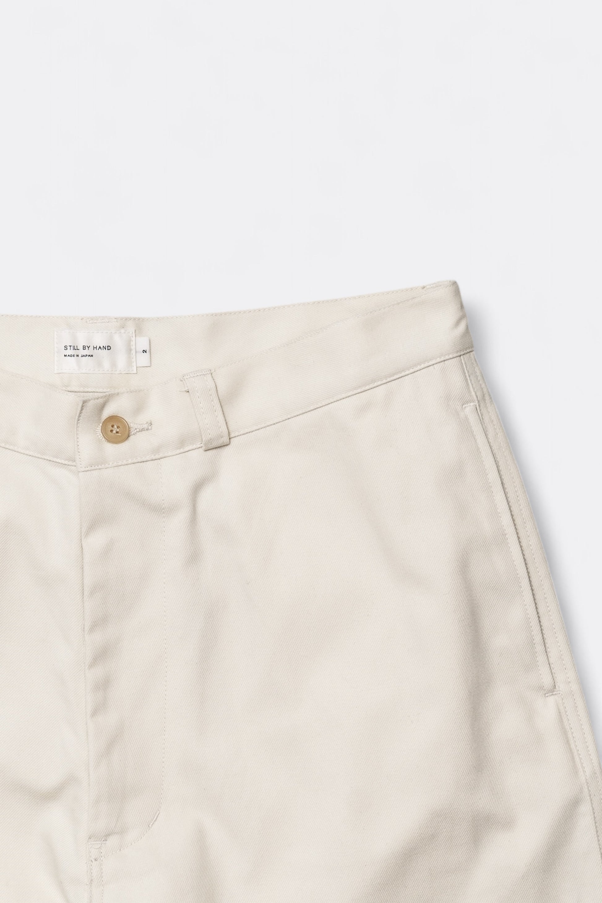 Pantalon Still By Hand - Peach Skin Wide Pants (Ecru)