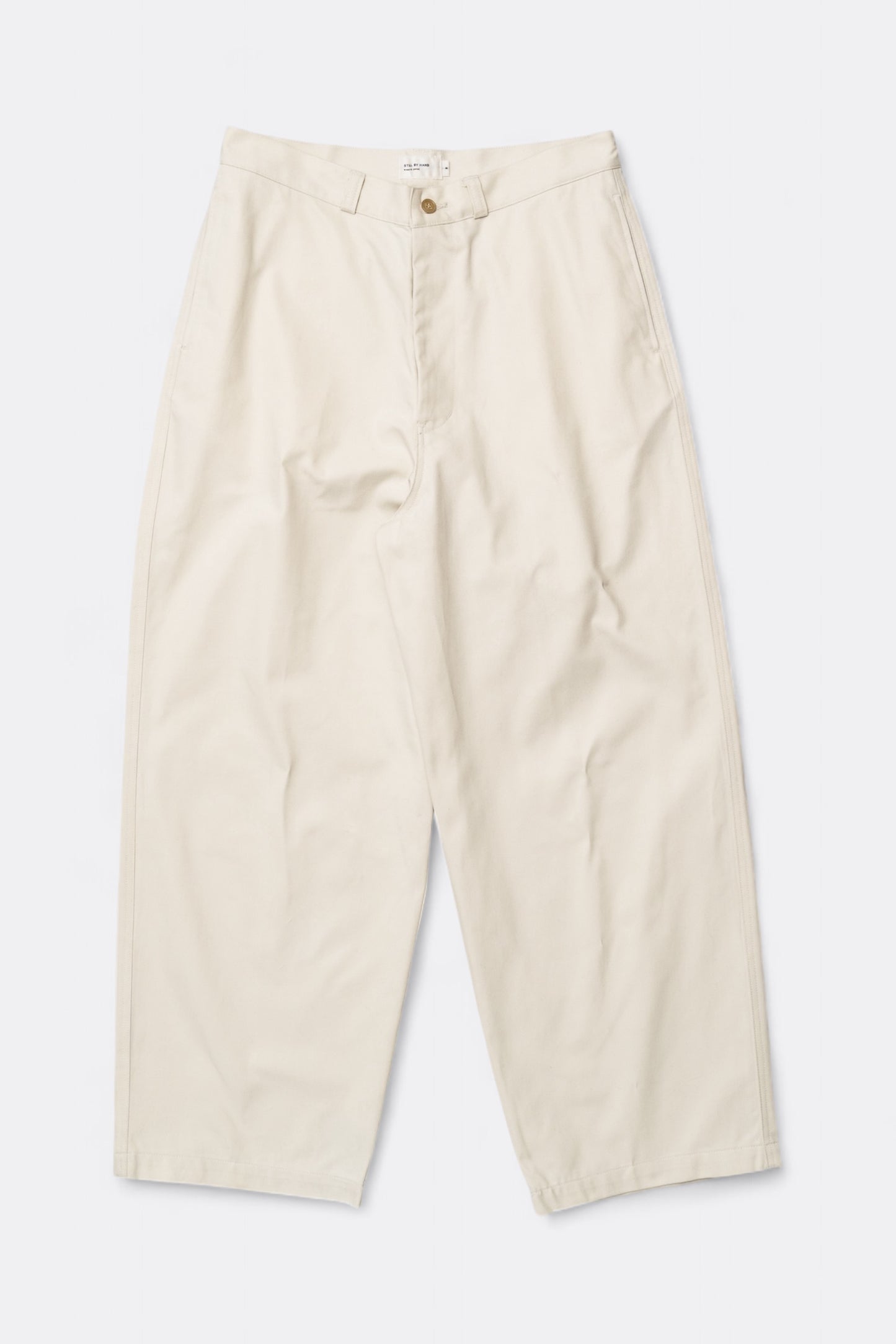 Pantalon Still By Hand - Peach Skin Wide Pants (Ecru)