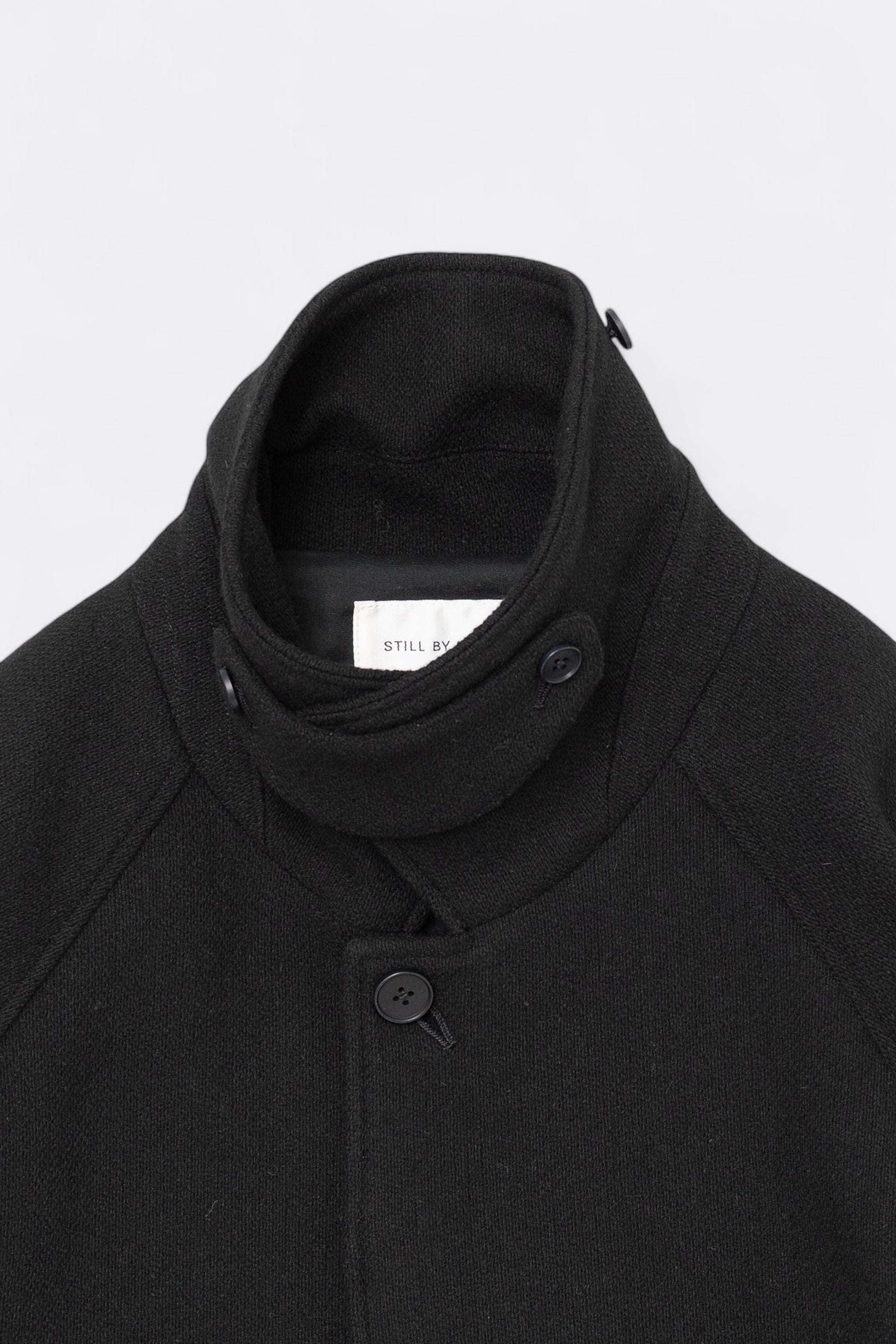 Manteau Still By Hand - Wool / Nylon Half Coat (Navy)