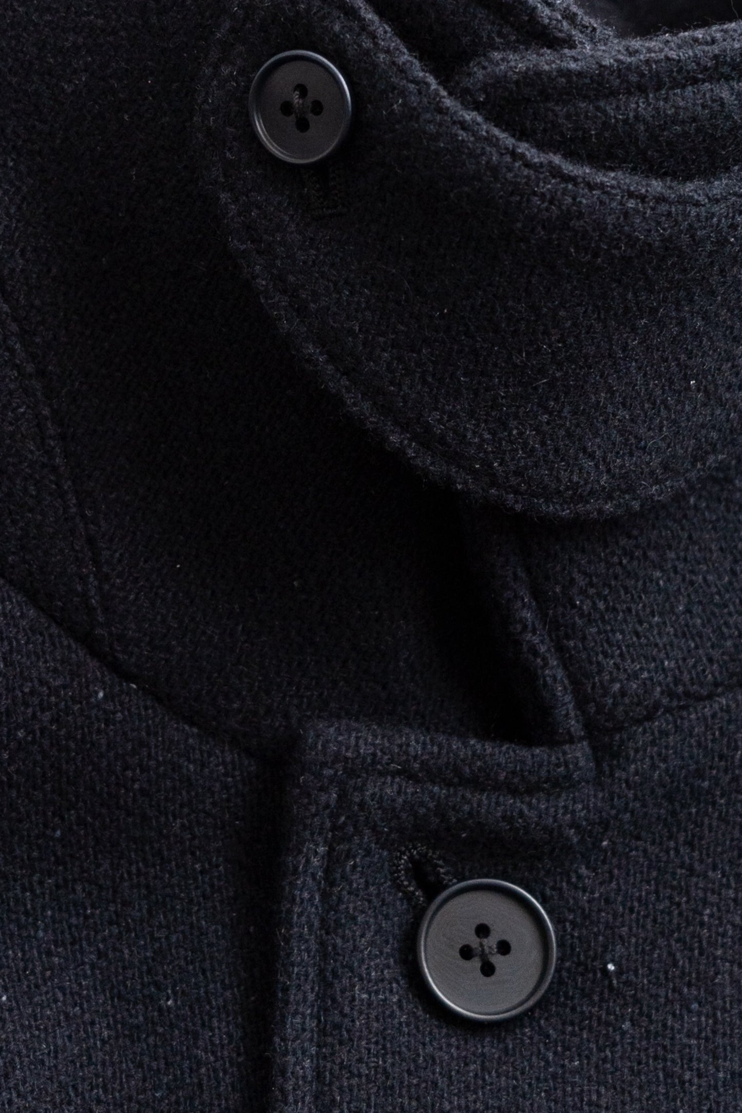 Manteau Still By Hand - Wool / Nylon Half Coat (Navy)