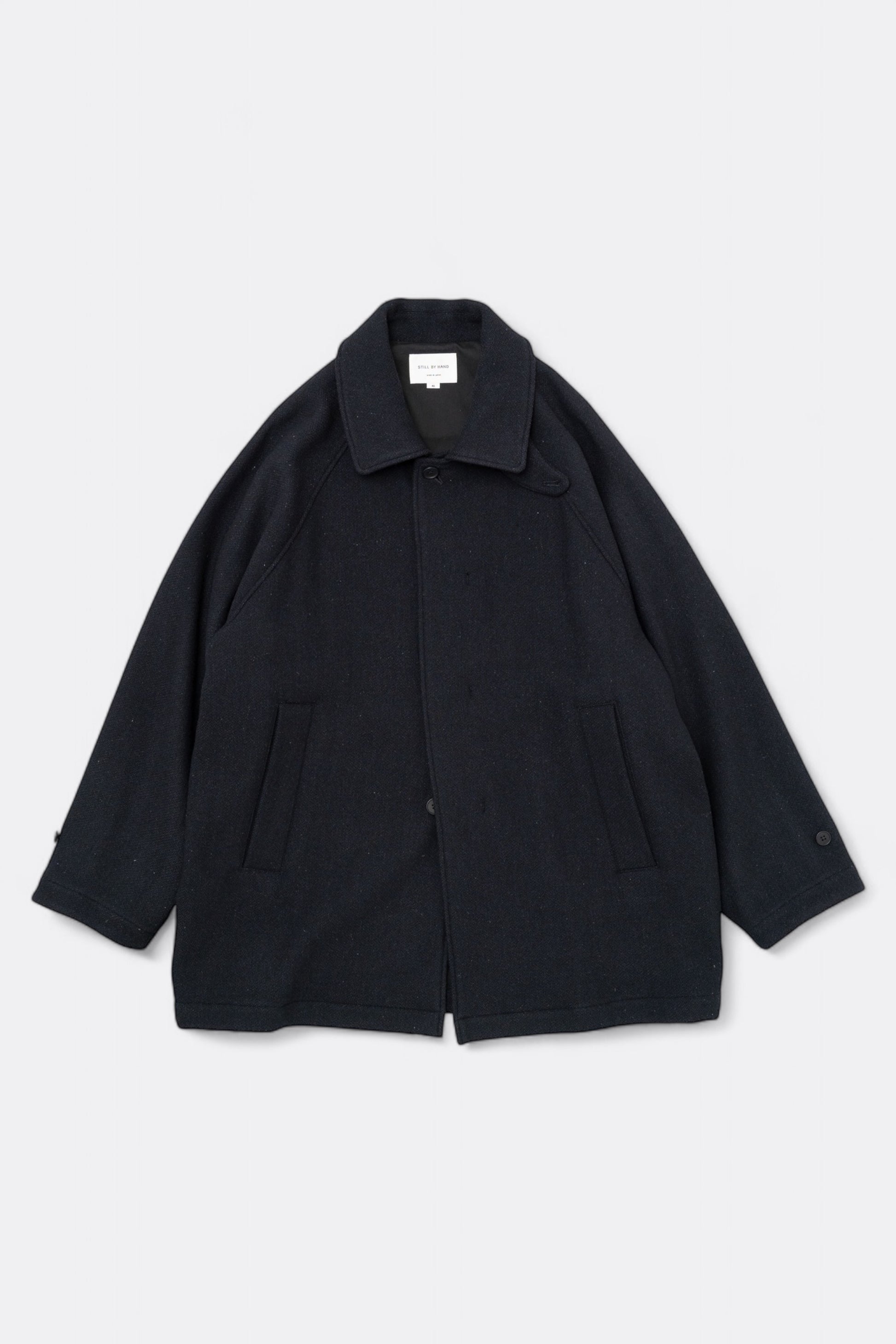 Manteau Still By Hand - Wool / Nylon Half Coat (Navy)