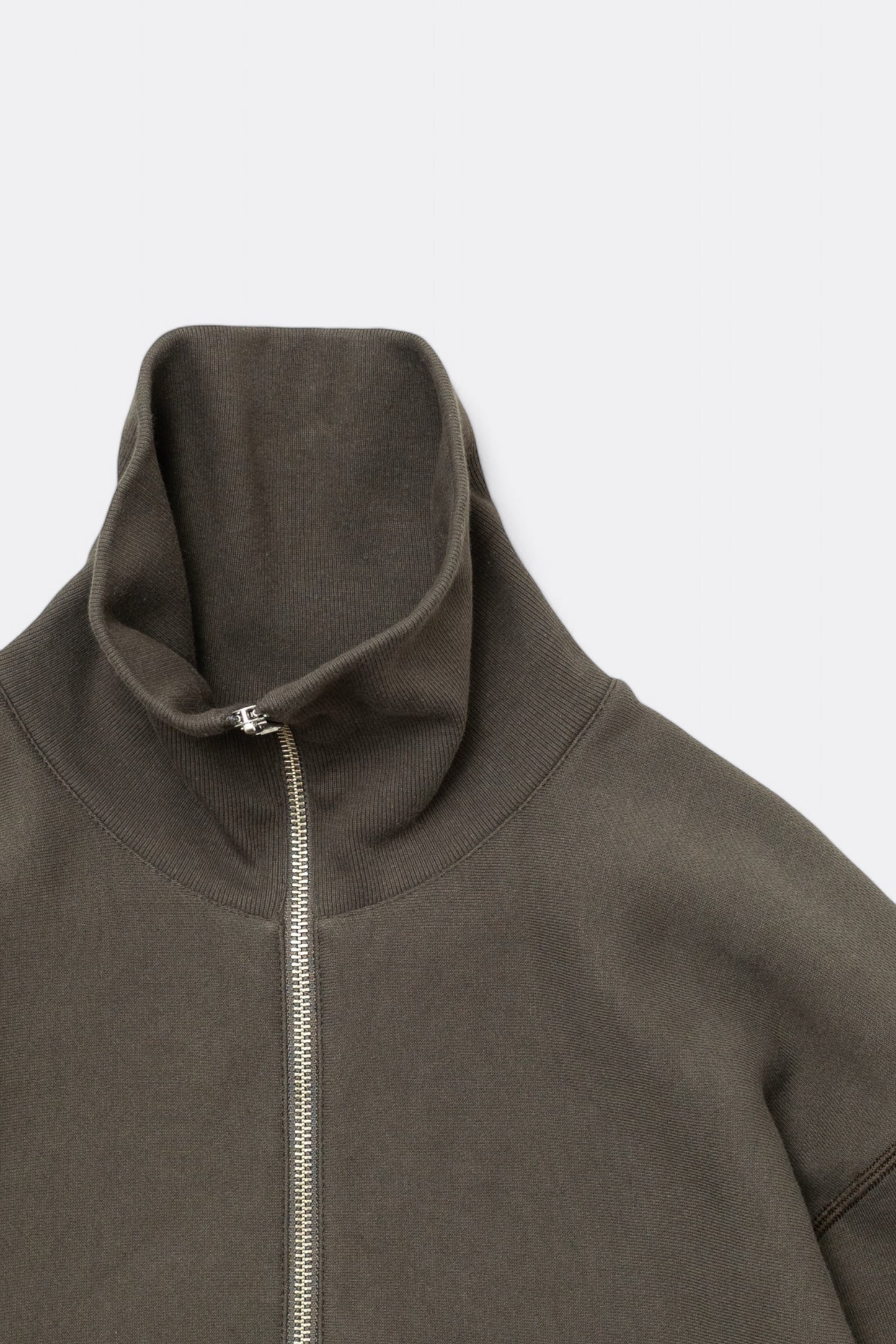 Sweatshirt Still By Hand - Zip Up Fleece Jumper (Khaki Grey)