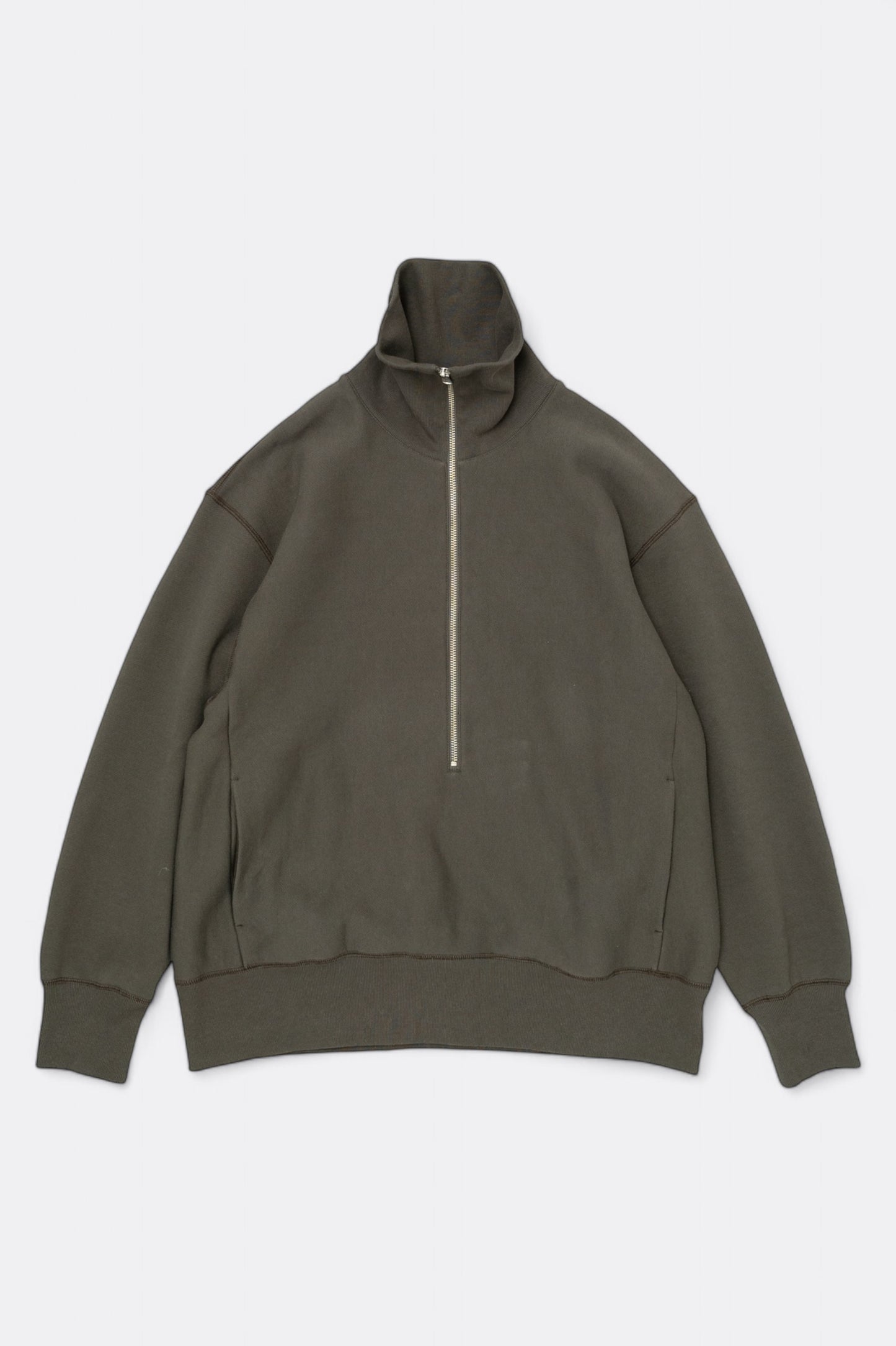 Sweatshirt Still By Hand - Zip Up Fleece Jumper (Khaki Grey)