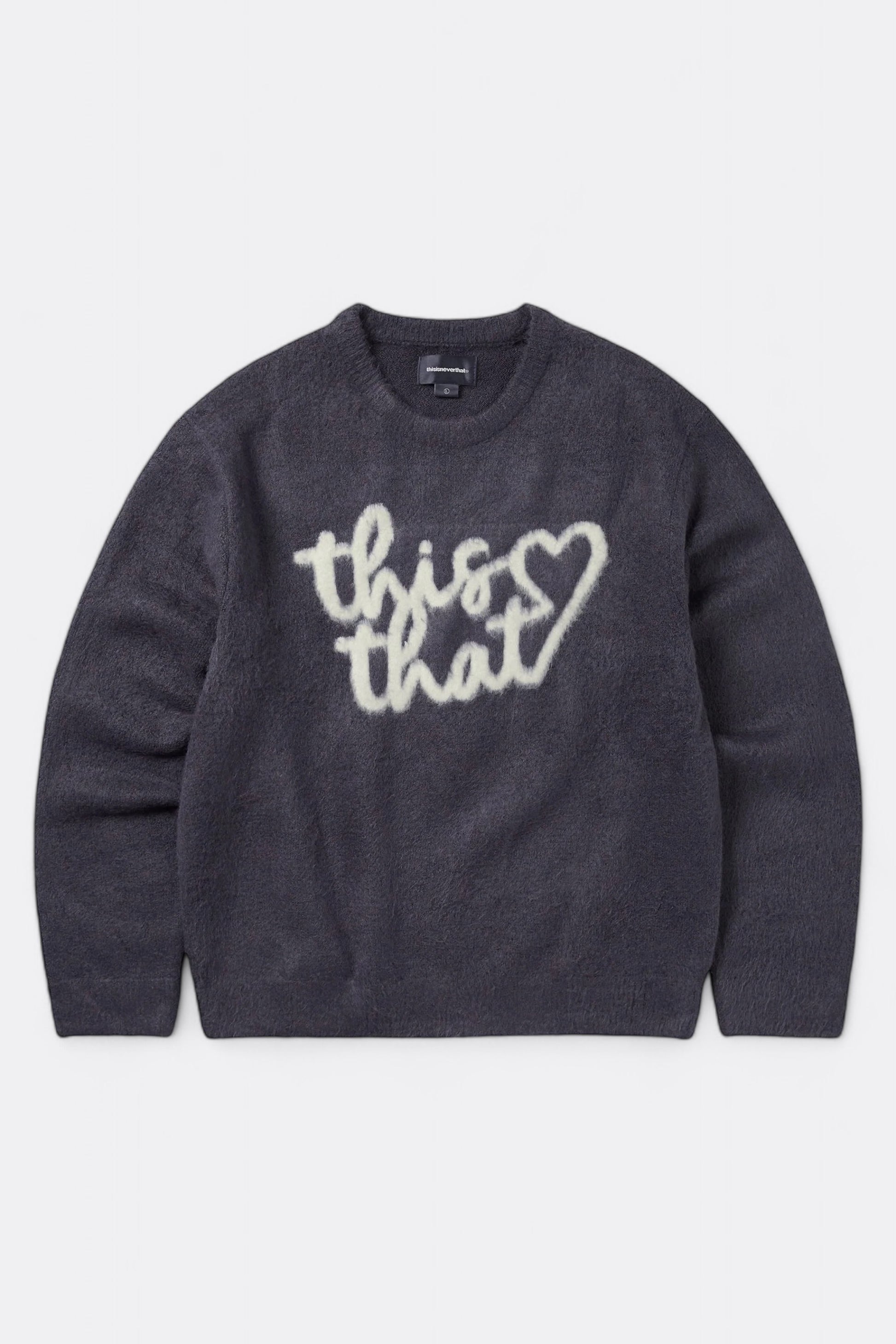 Pull THISISNEVERTHAT - Heart Logo Knit Sweater (Purple)