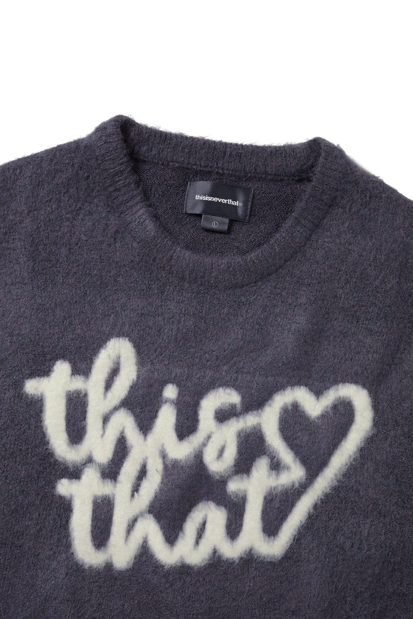 Pull THISISNEVERTHAT - Heart Logo Knit Sweater (Purple)