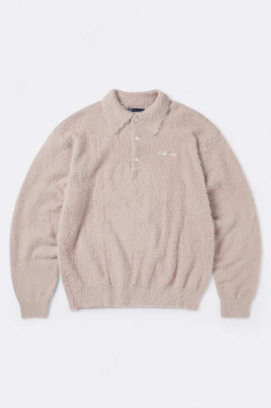 Polo THISISNEVERTHAT - SCT-Logo Shaggy Knit Polo (Pink)